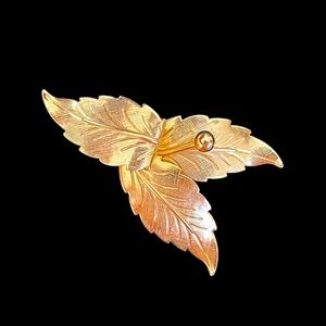 Gold Leaf Brooch